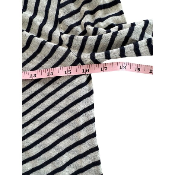 Anthropologie Field & Flower Womens Medium Swirl Knot Sweater Blue White Striped - Picture 6 of 7